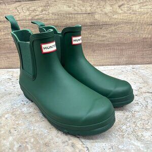 Hunter Womens Original Chelsea Waterproof Rain Boots Hunter Green Size 9 Rubber